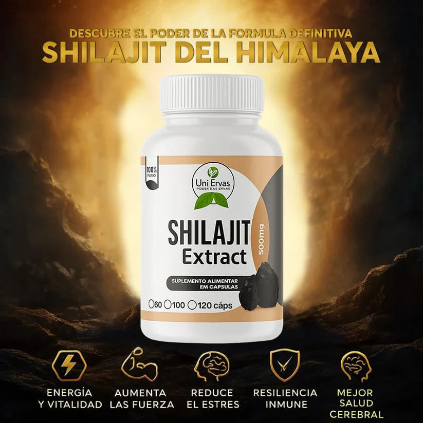 💥 Shilajit Puro – Energía, Vitalidad y Rendimiento - 120 Cápsulas 💪